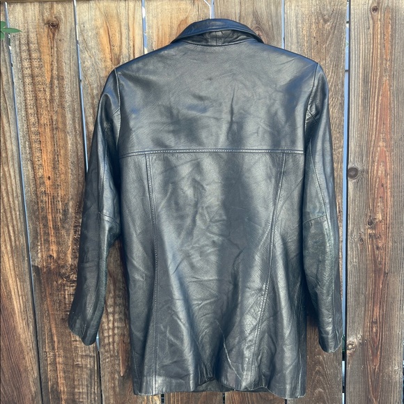 Y2K Wilsons Leather Pelle Studio Black Jacket. Women size M - Picture 12 of 12